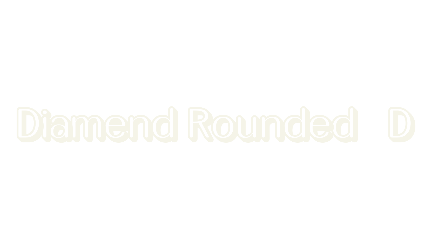 Diamend Rounded 3D, 3d font preview