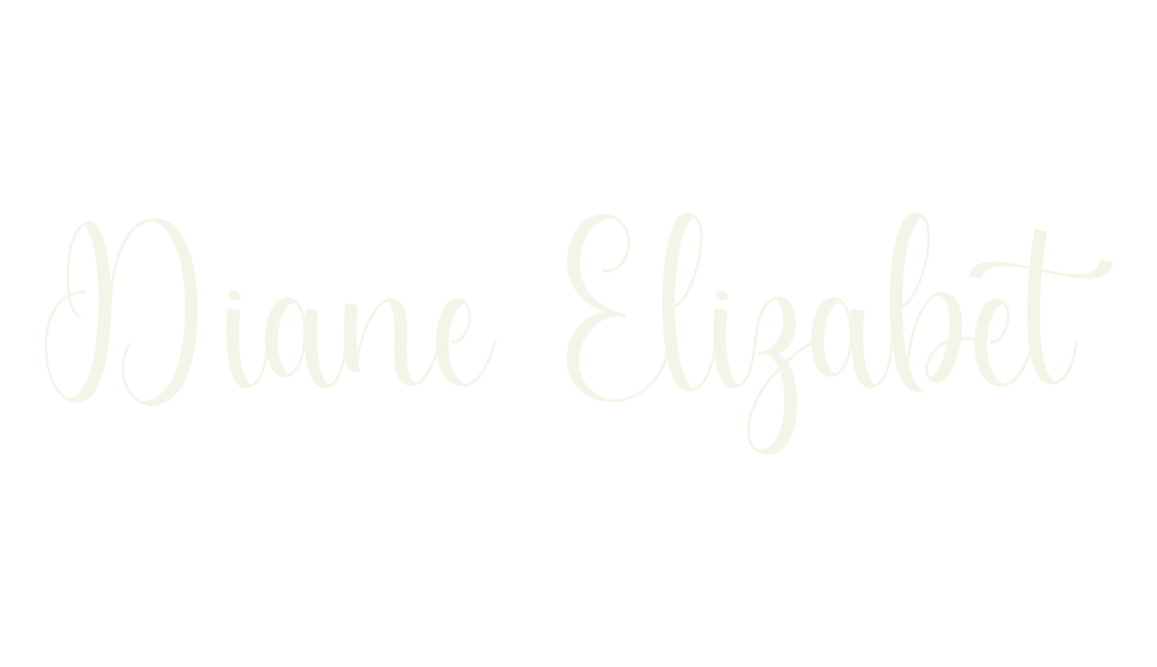 Diane Elizabet, calligraphy font preview