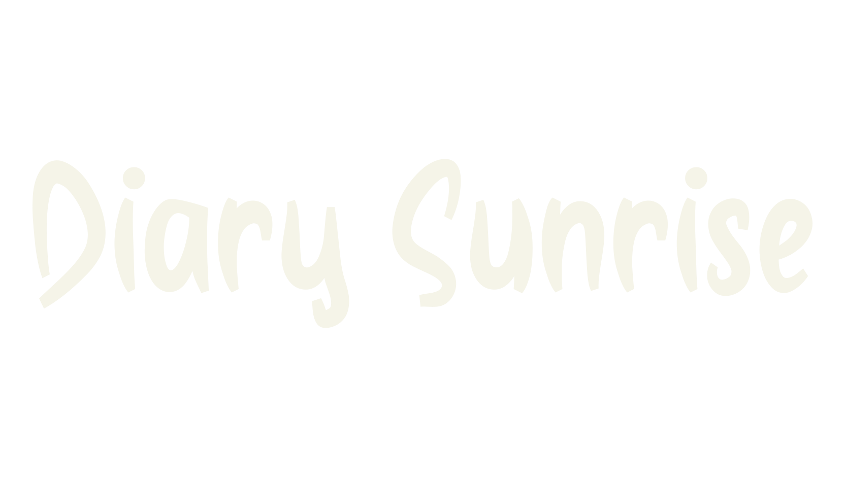 Diary Sunrise, handwriting font preview