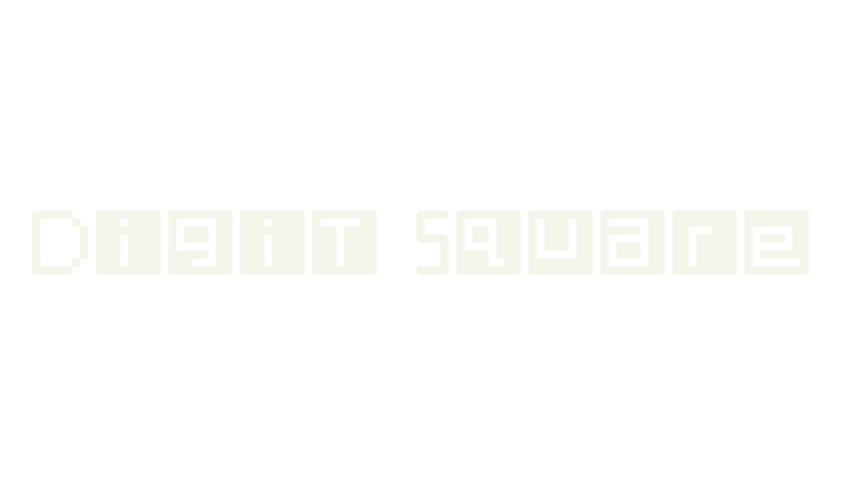 Digit Square, square font preview