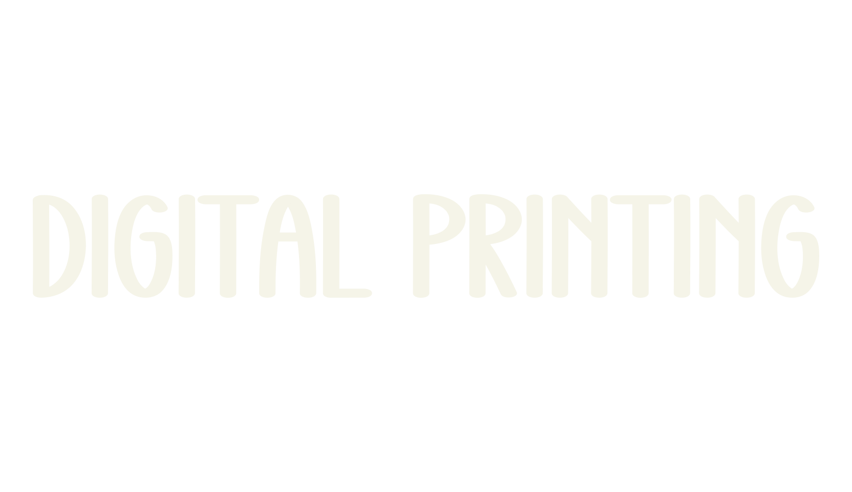 Digital Printing, handwritten font preview