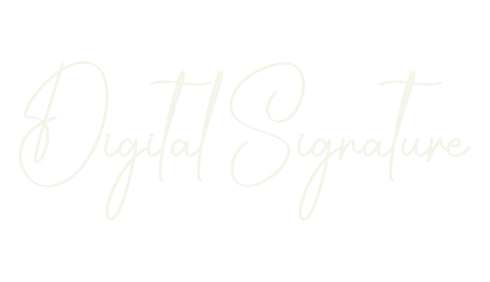 Digital Signature, calligraphy font preview