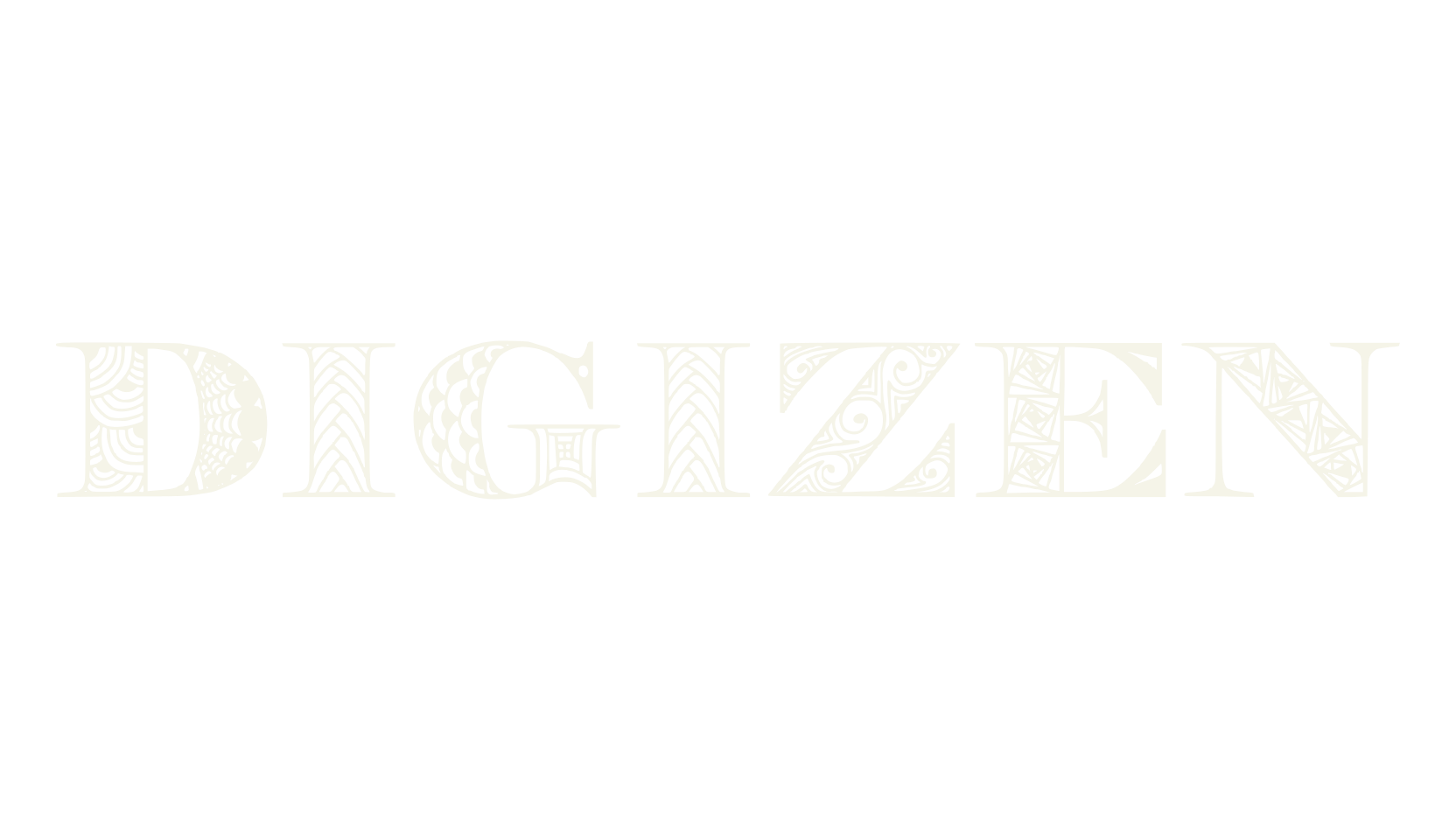 Digizen, zentangle font preview