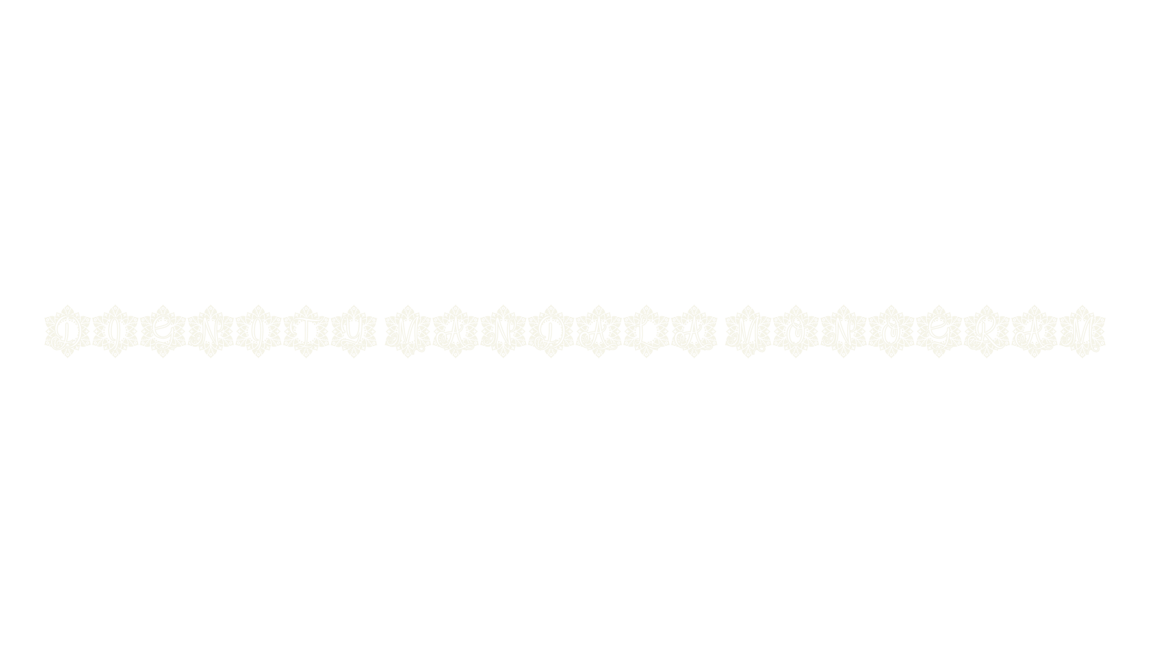 Dignity Mandala Monogram, mandala font preview