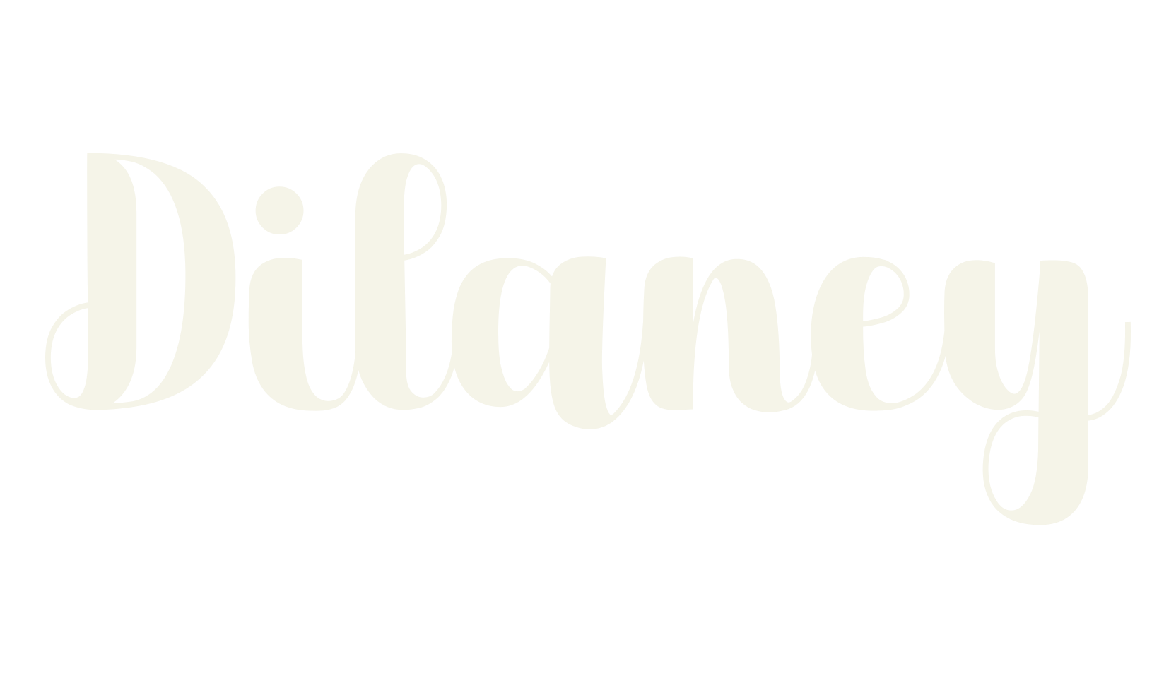 Dilaney, whimsical font preview