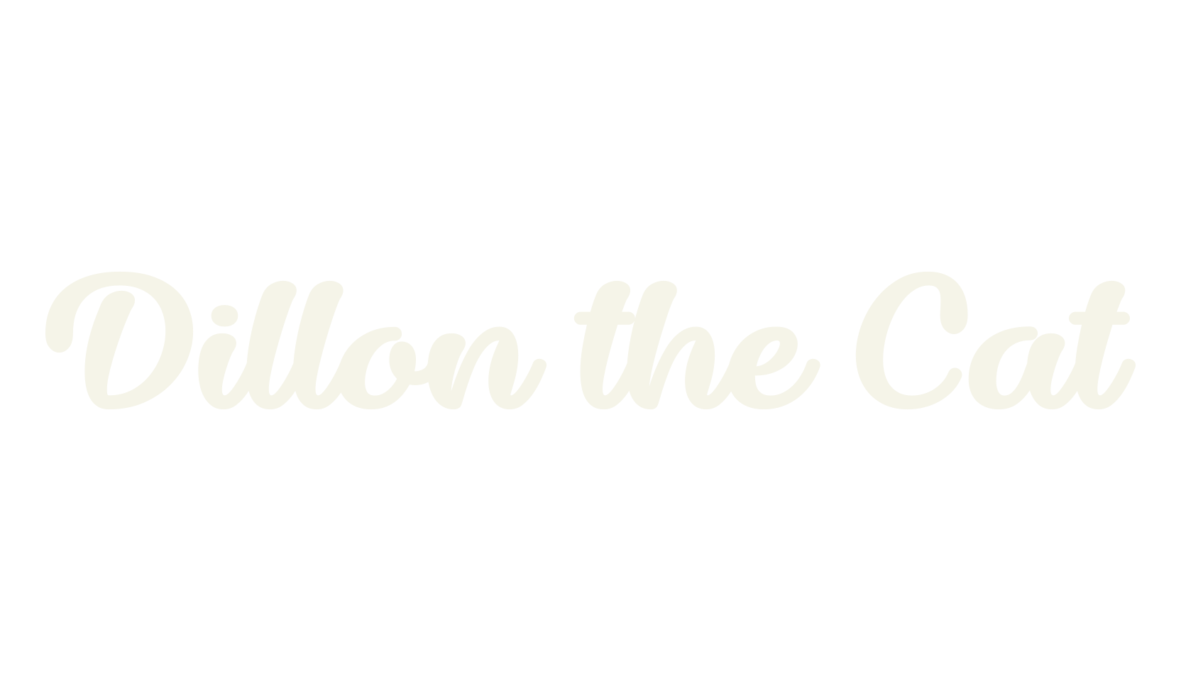 Dillon the Cat, fashion script font preview