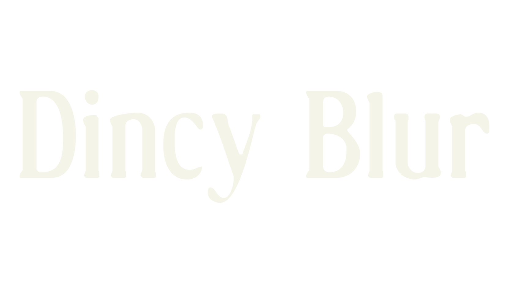 Dincy Blur, heading font preview