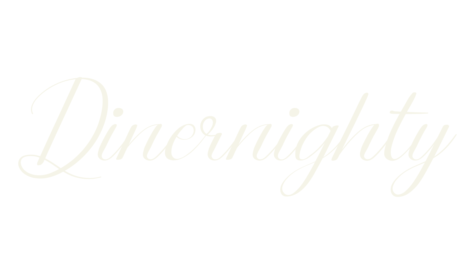 Dinernighty, cursive font preview