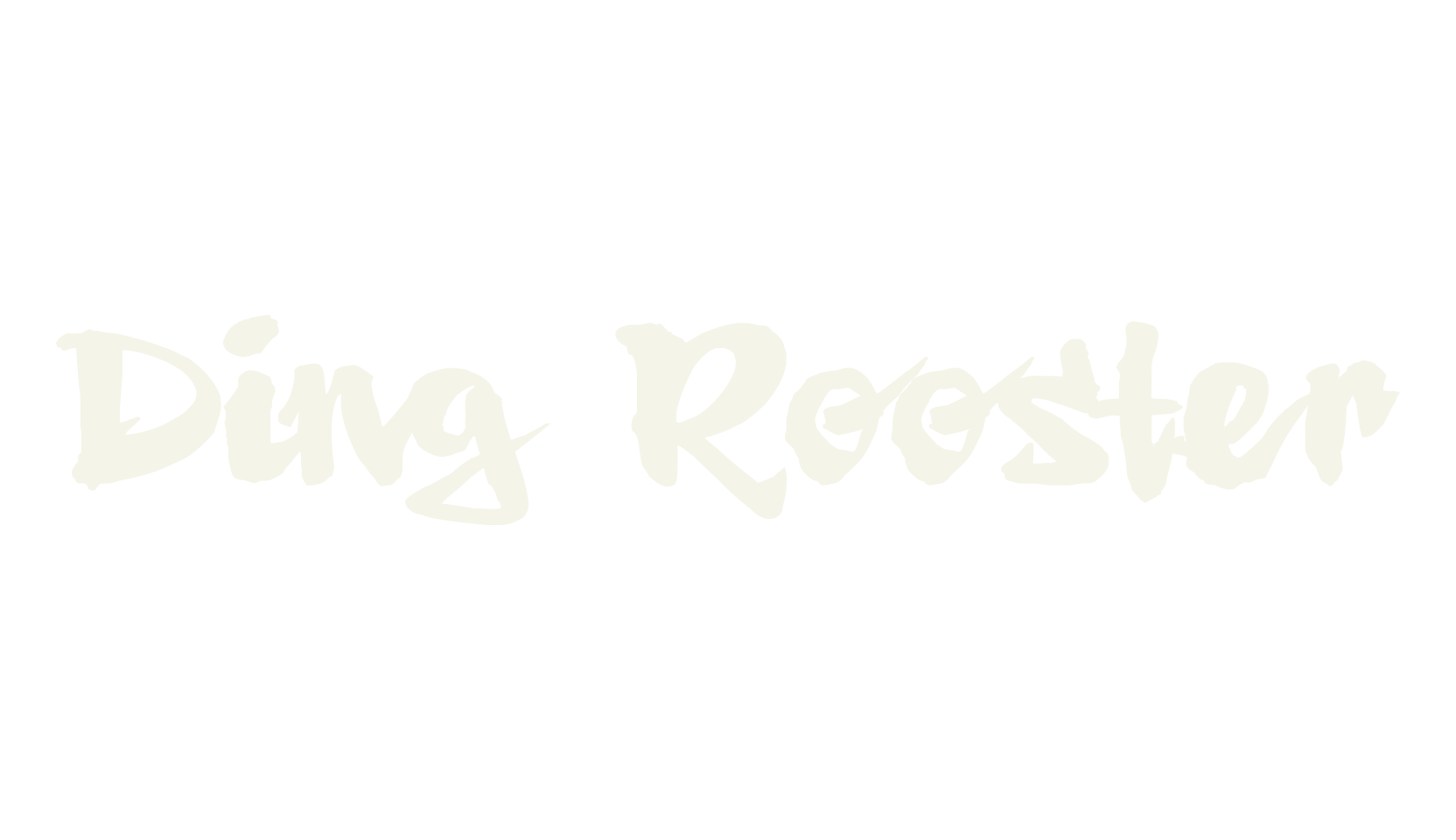 Ding Rooster, paintbrush font preview