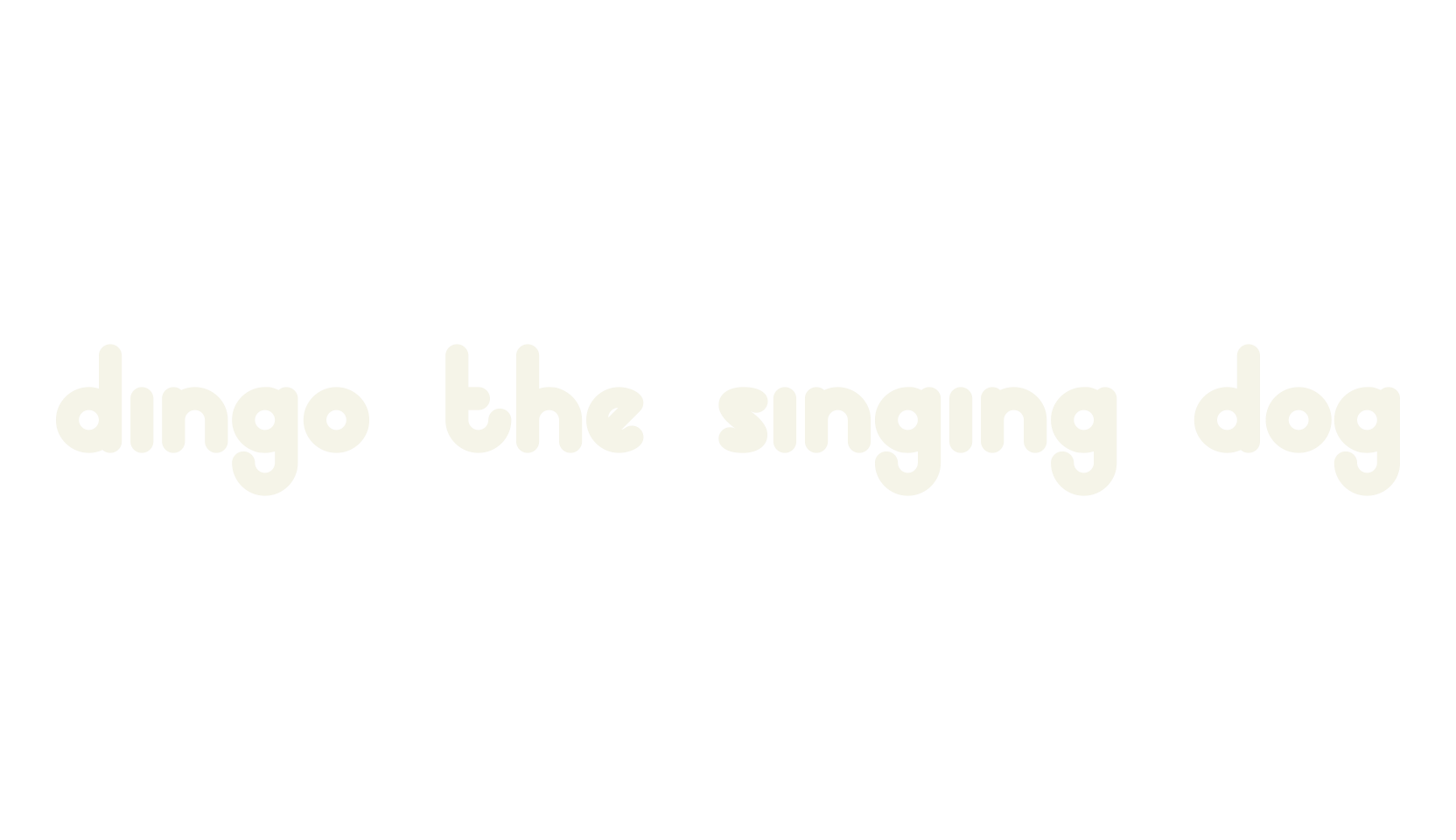 dingo the singing dog, sans serif font preview