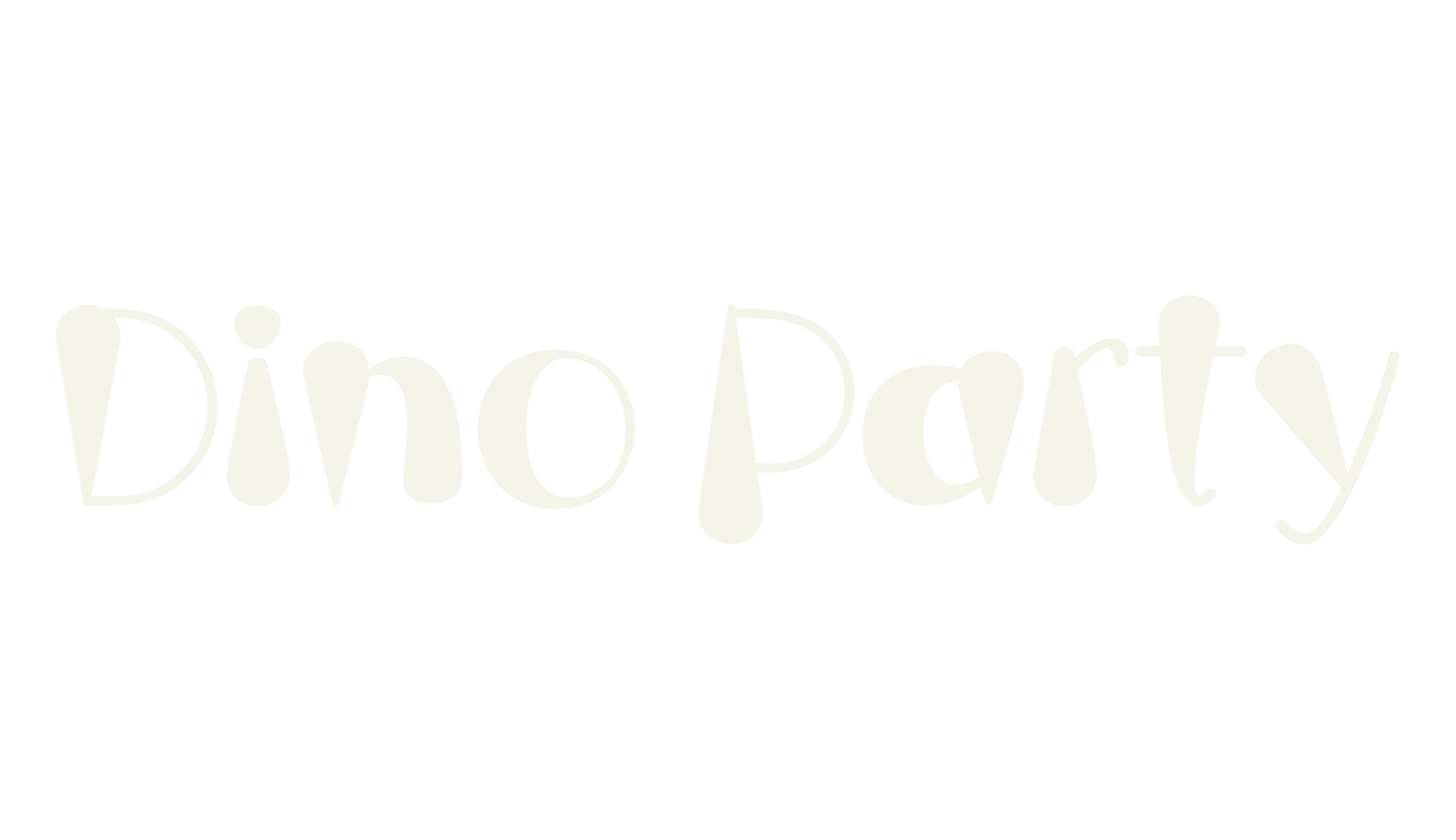 Dino Party, cute font preview