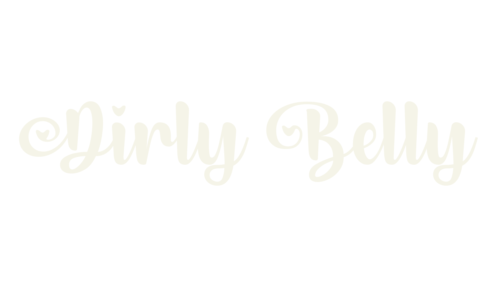 Dirly Belly, calligraphy font preview