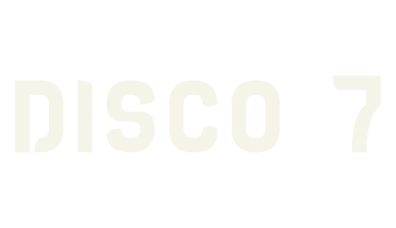 DISCO 7, decorative font preview