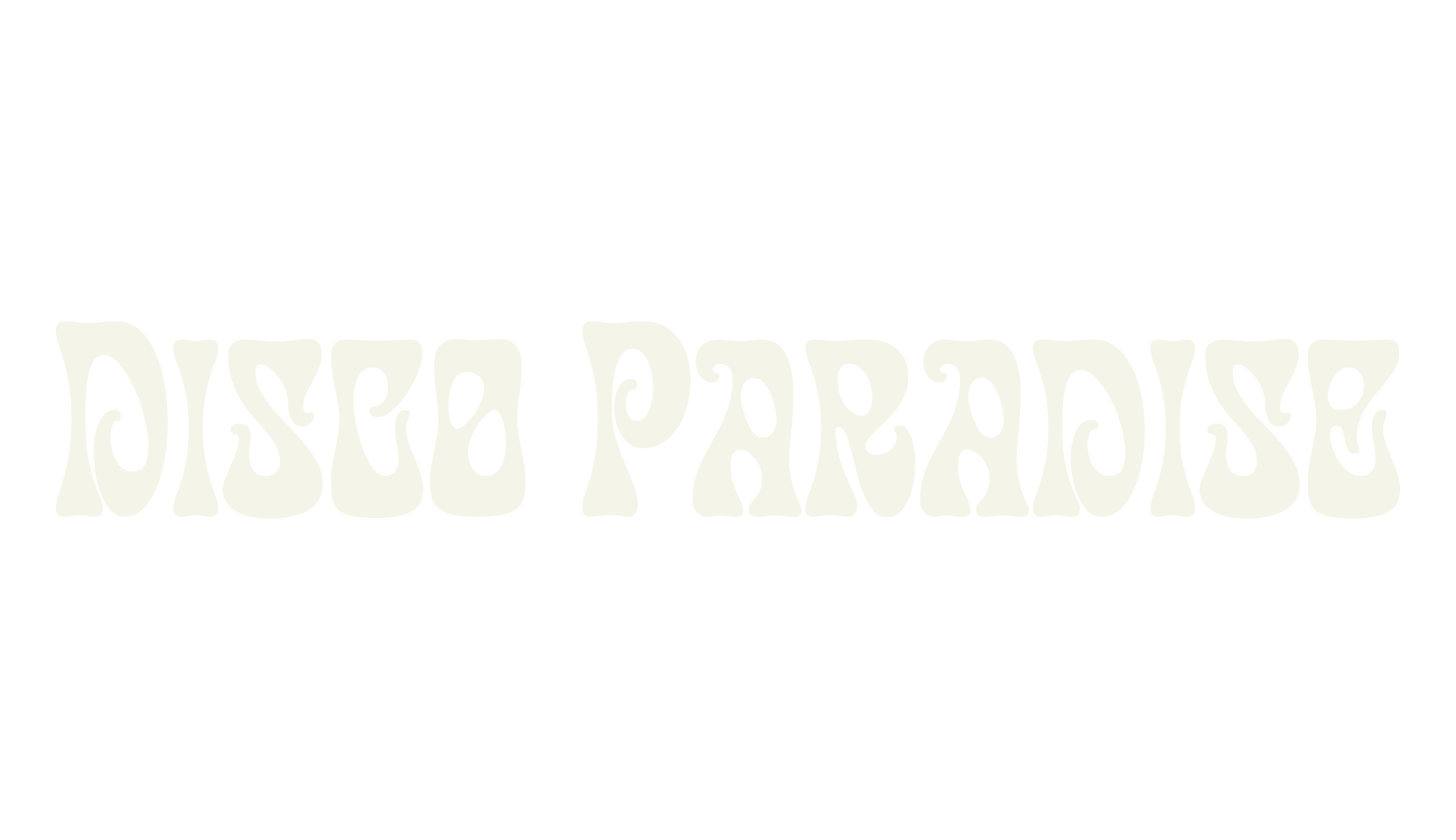 Disco Paradise, psychedelic font preview