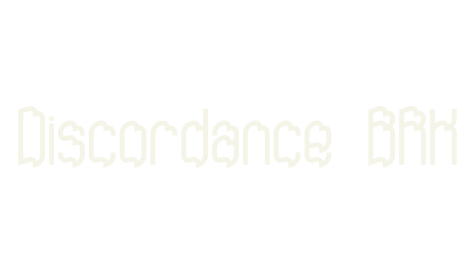 Discordance BRK, display font preview