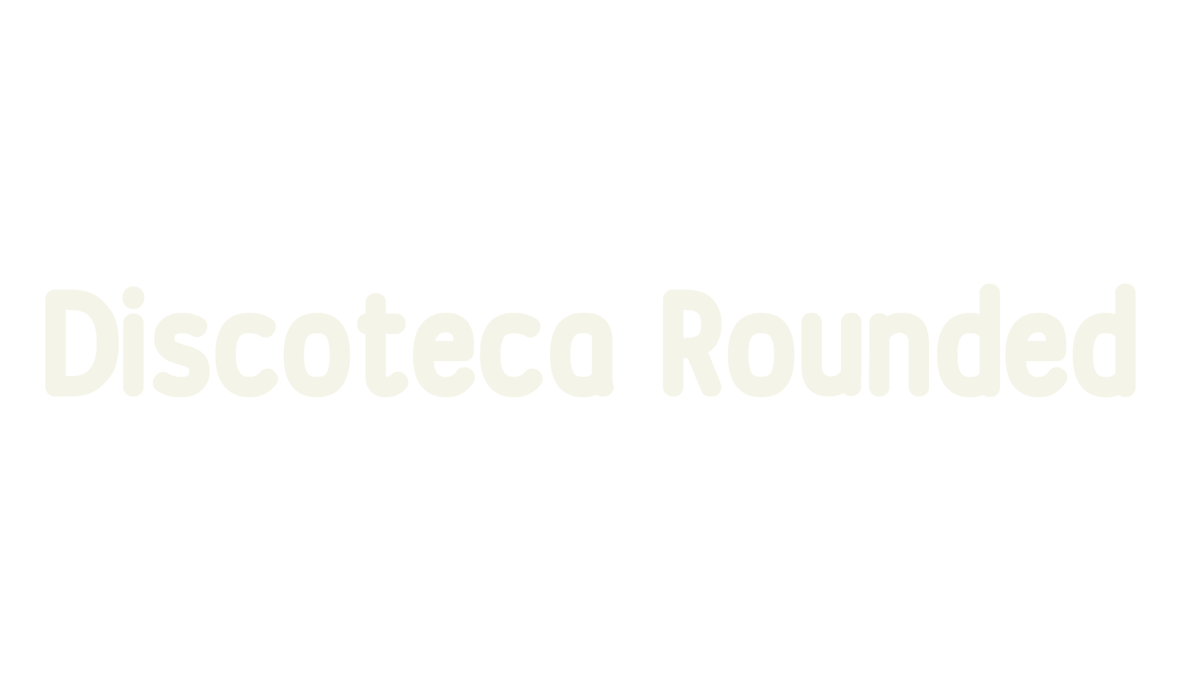 Discoteca Rounded, rounded font preview
