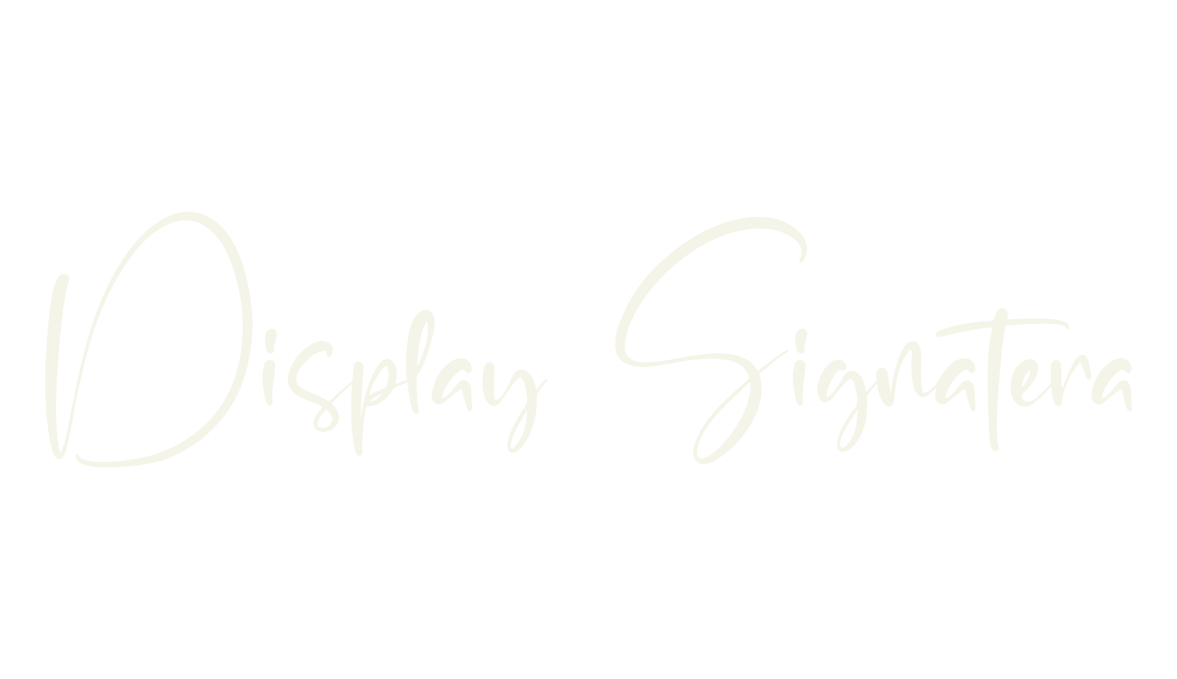 Display Signatera, display font preview