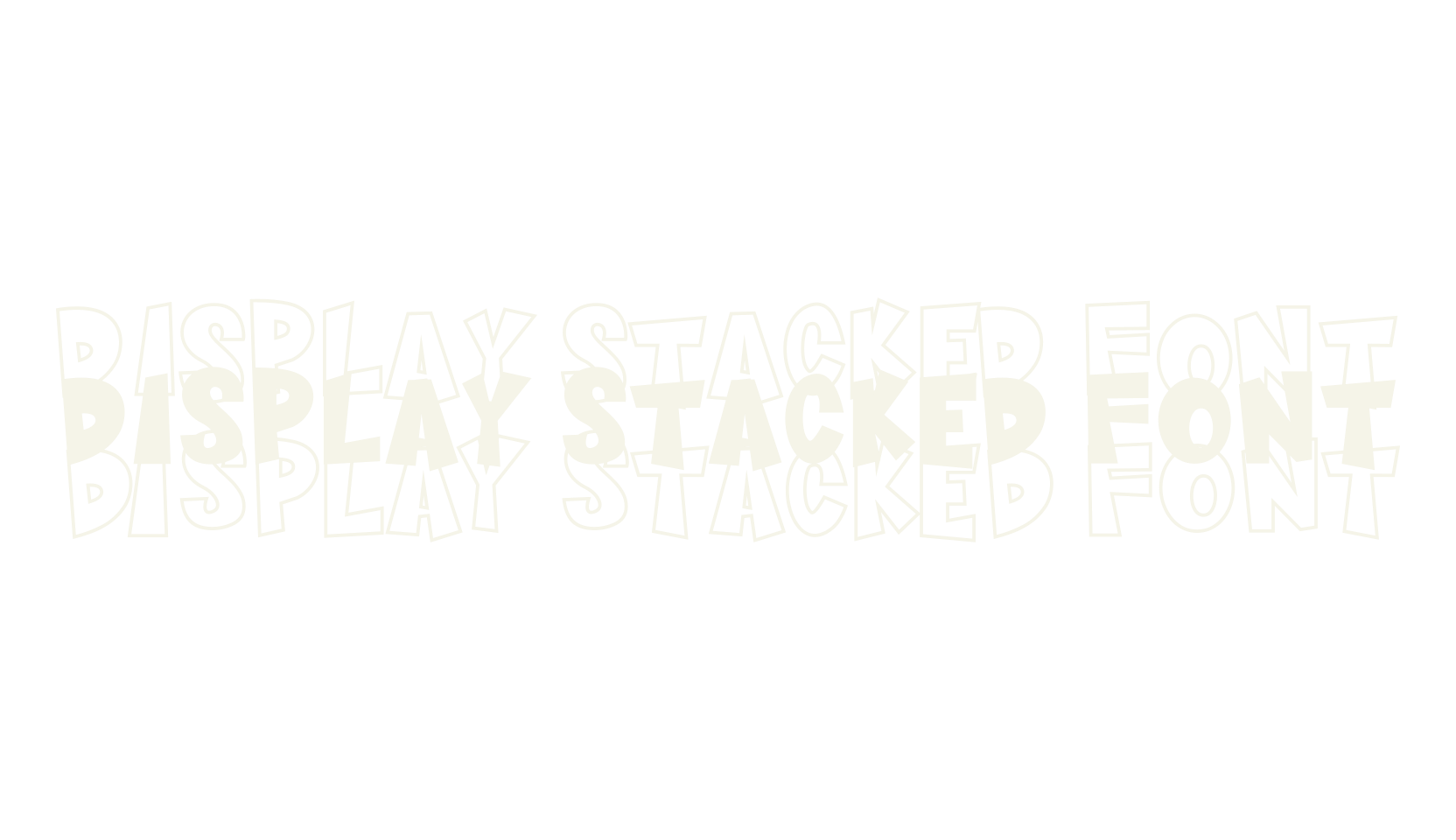 Display Stacked Font, display font preview