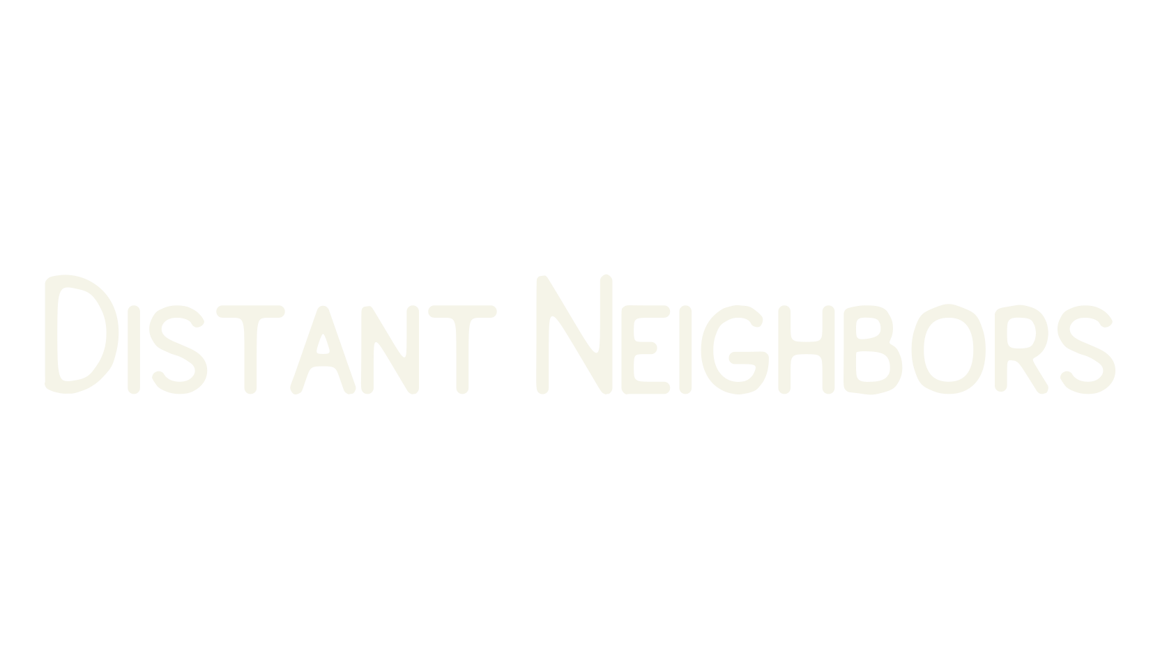 Distant Neighbors, hand drawn font preview