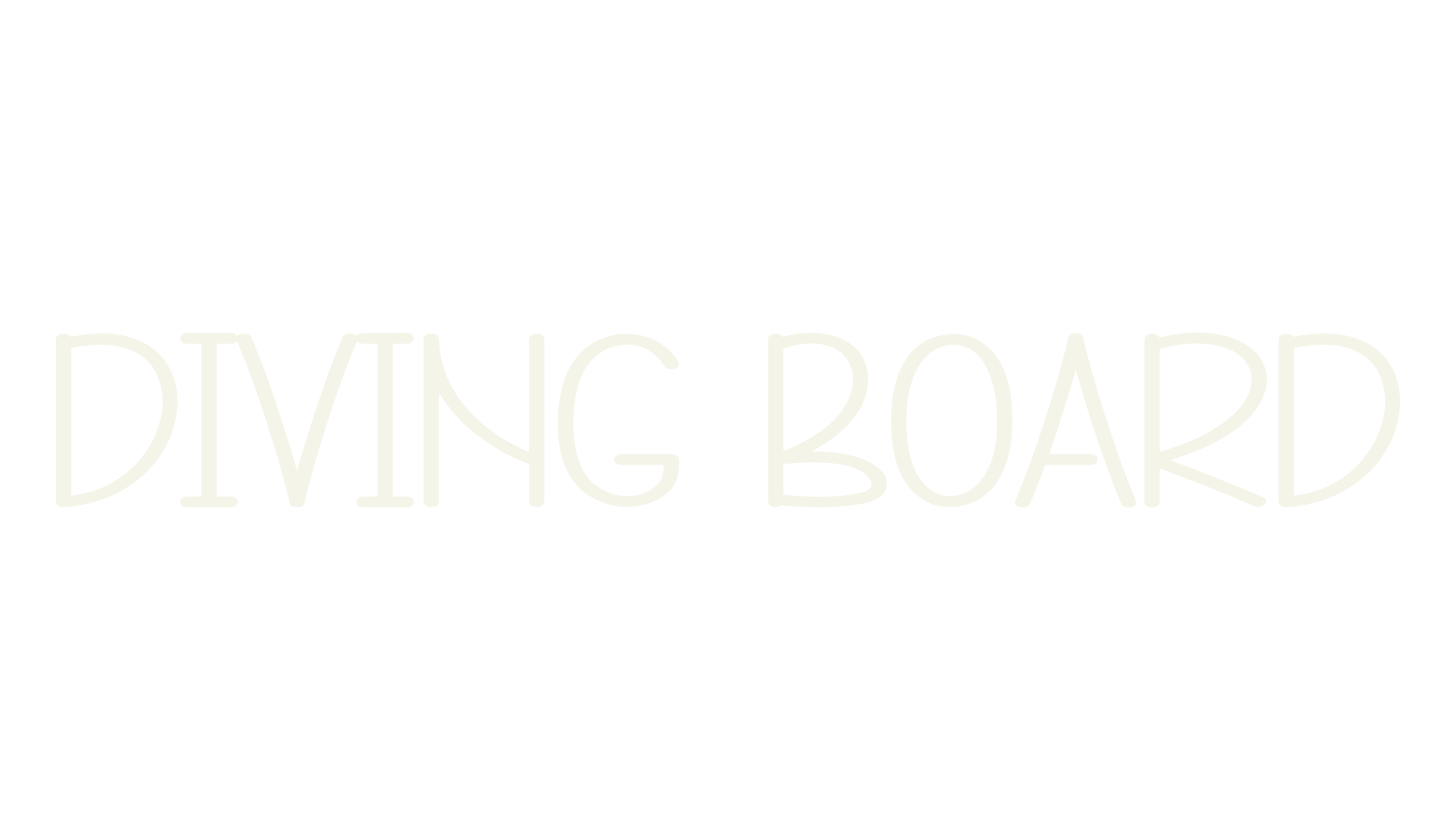 Diving Board, modern font preview