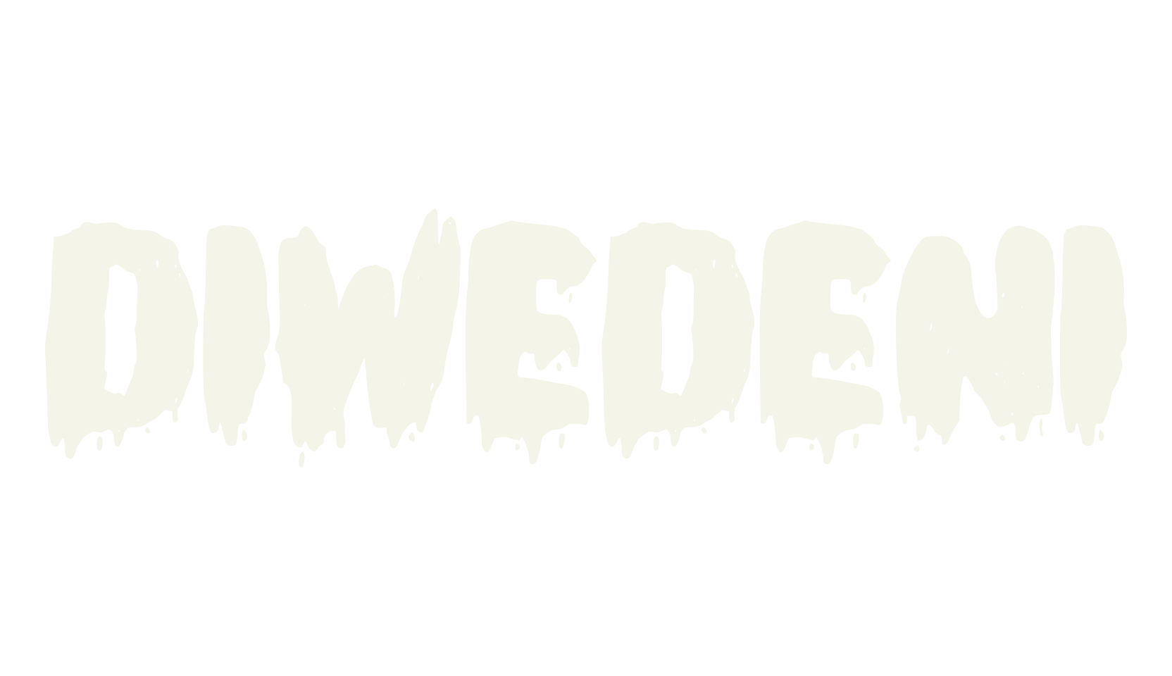 DIWEDENI, horror font preview