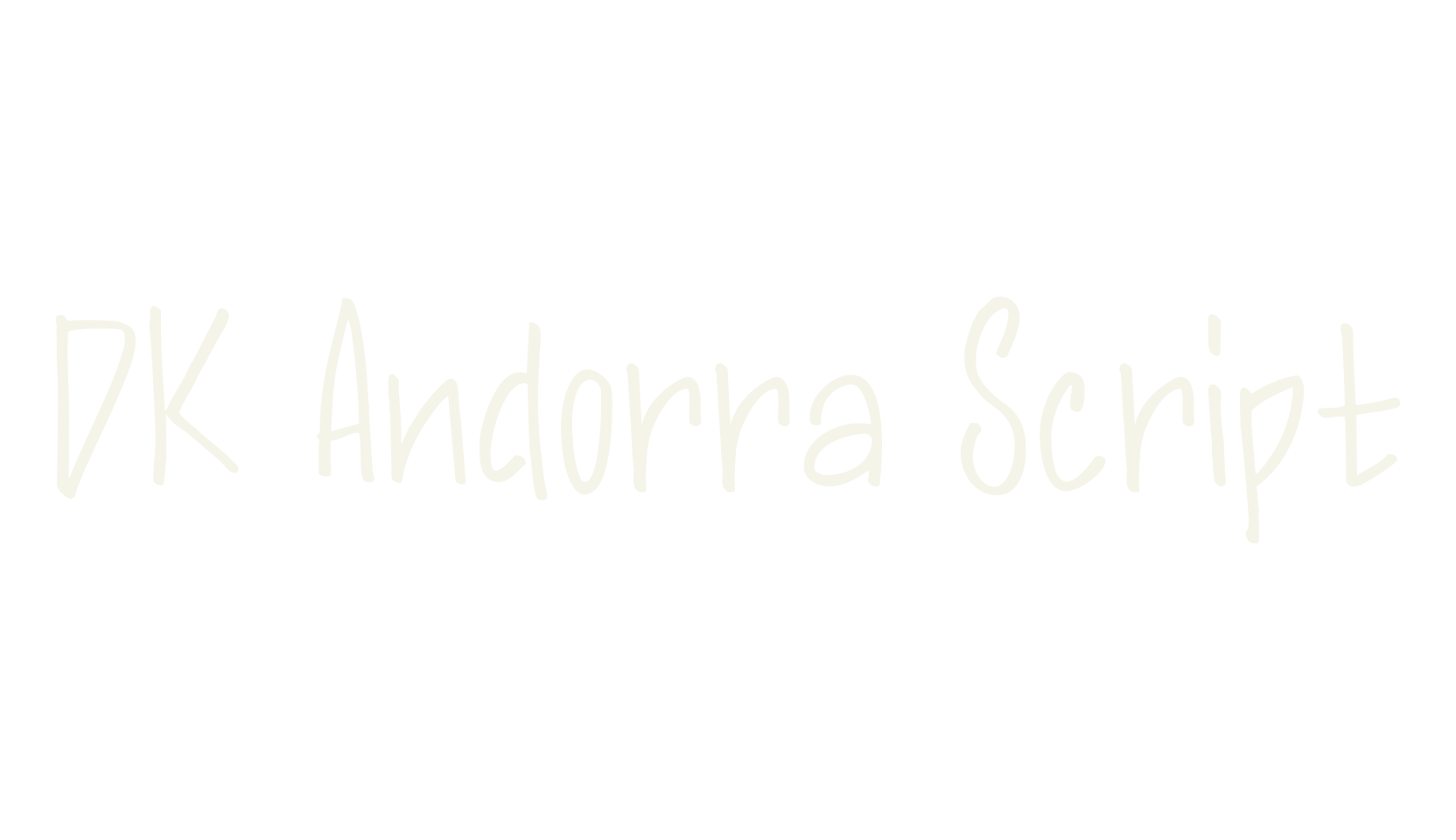DK Andorra Script, handwritten font preview