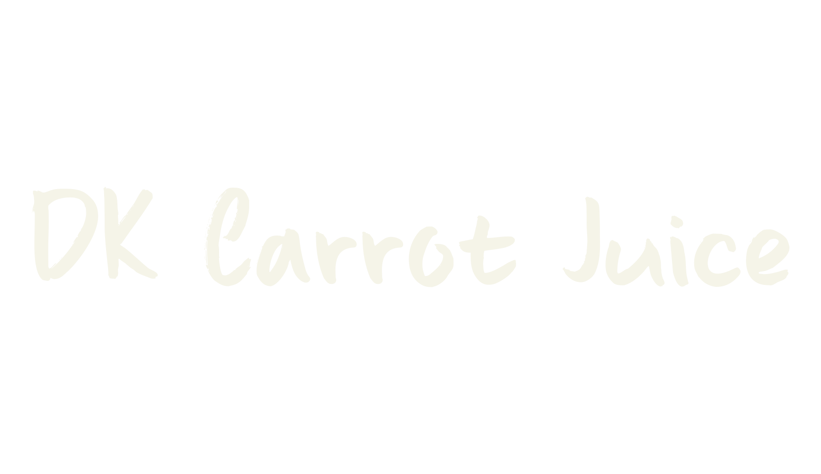 DK Carrot Juice, handwritten font preview