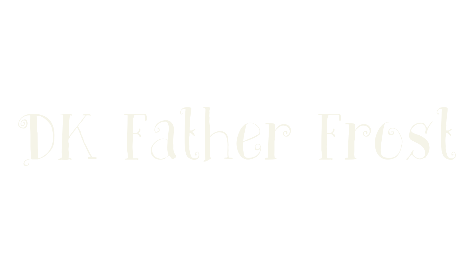 DK Father Frost, handwritten font preview