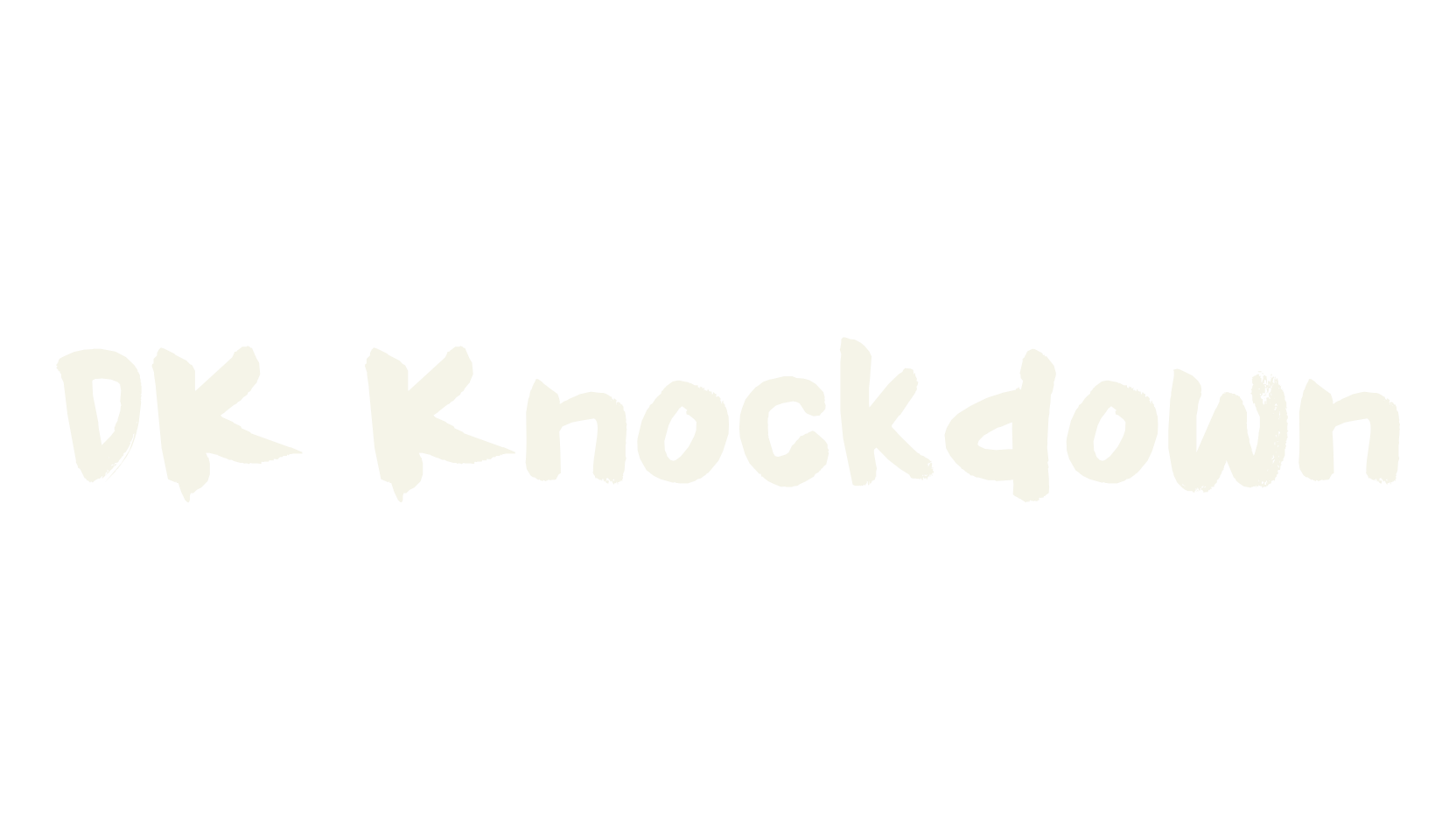 DK Knockdown, handwritten font preview