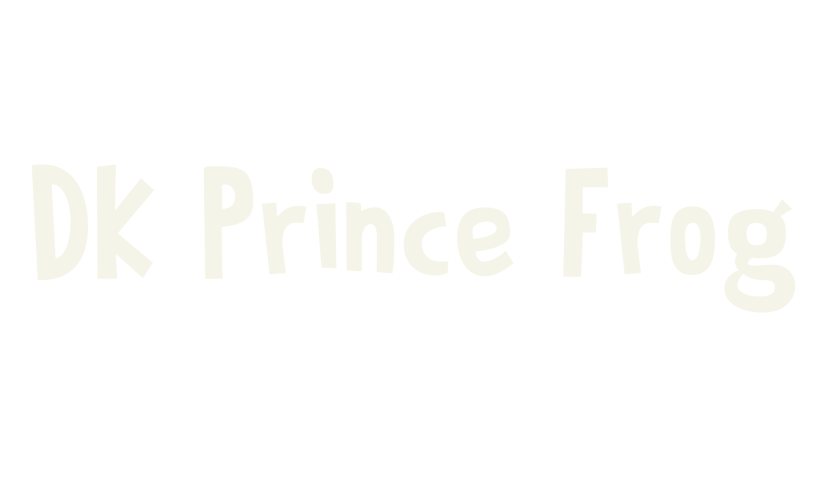 DK Prince Frog, display market font preview