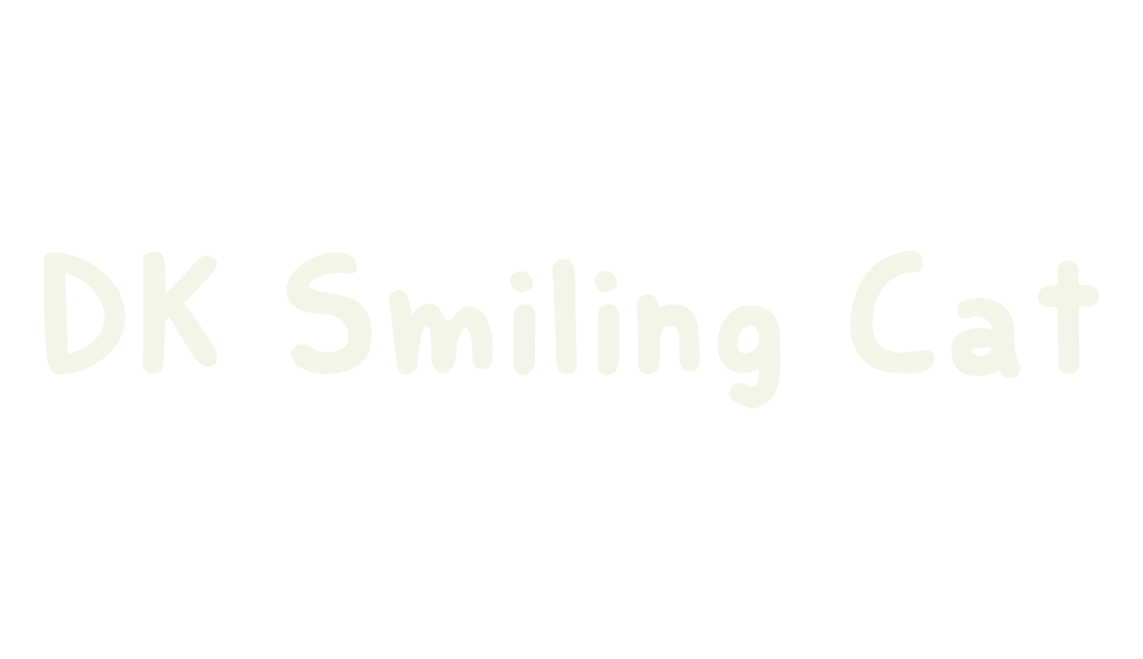 DK Smiling Cat, handwritten font preview