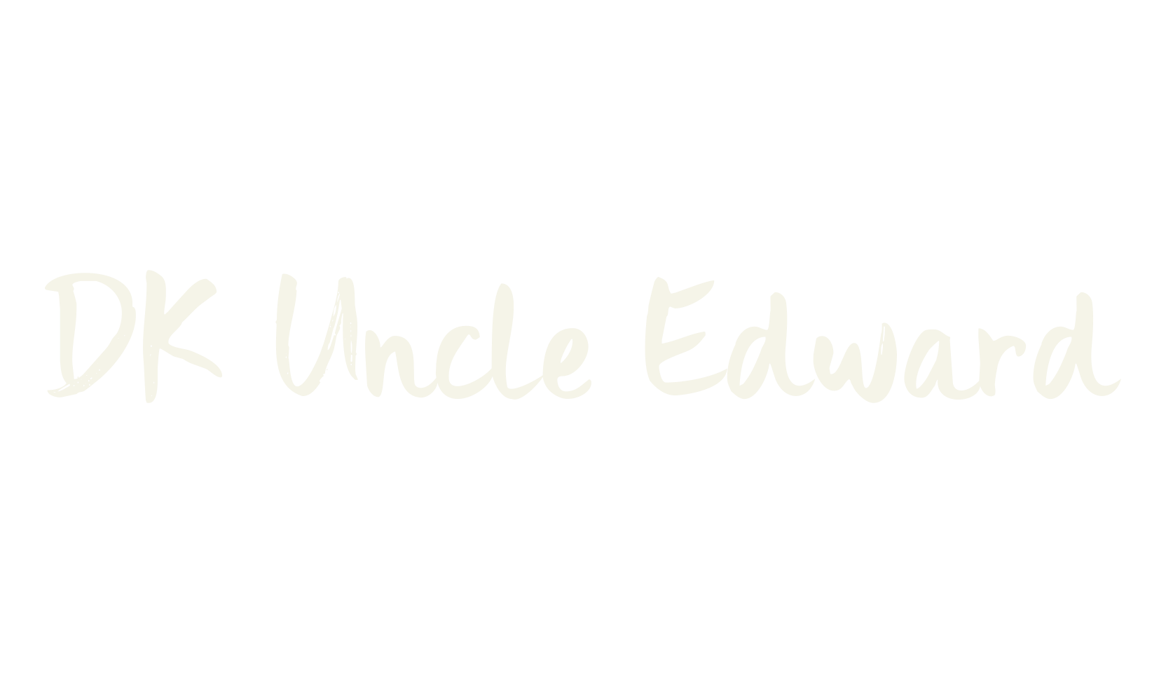 DK Uncle Edward, handwritten font preview