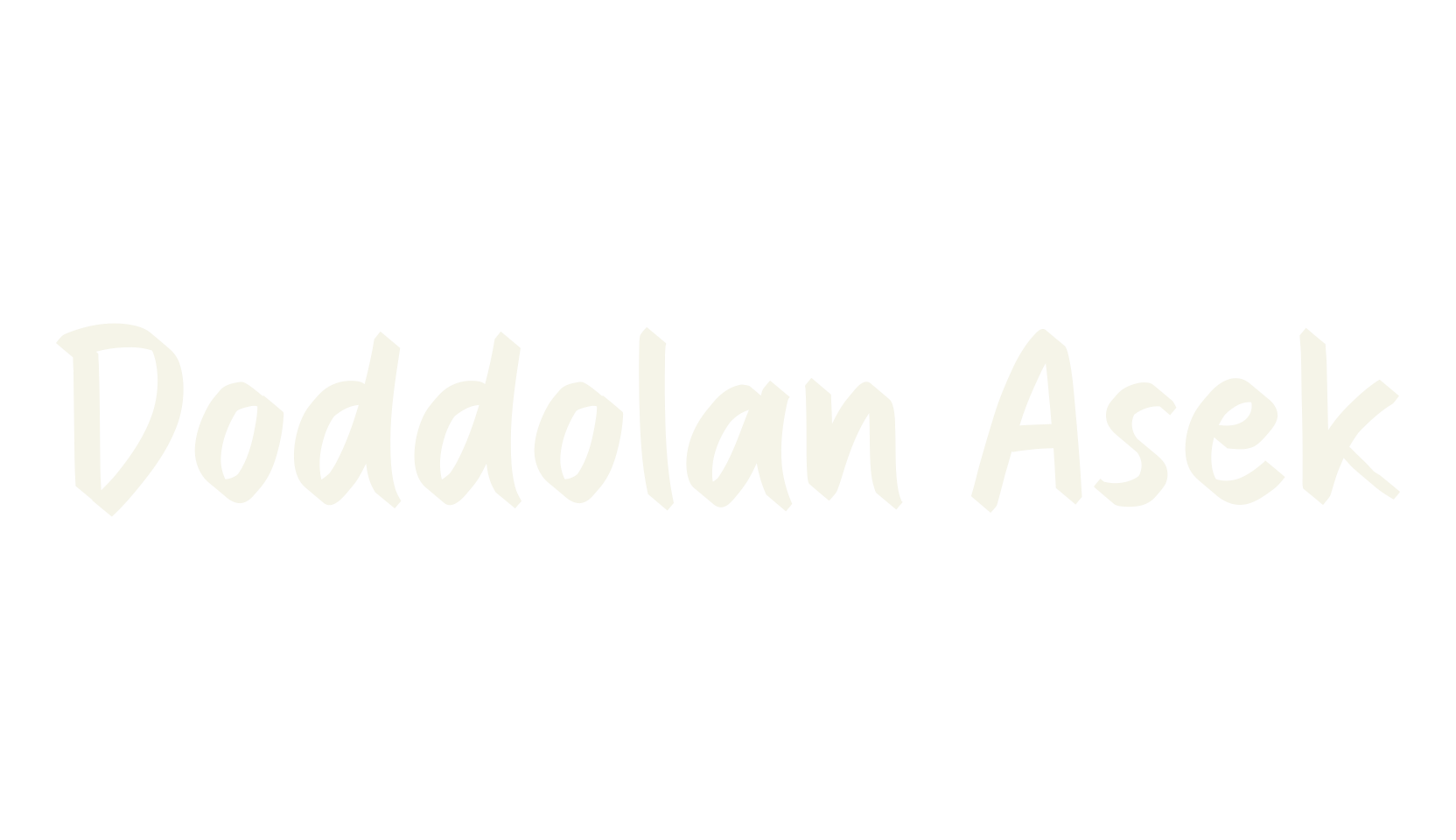 Doddolan Asek, handwriting font preview