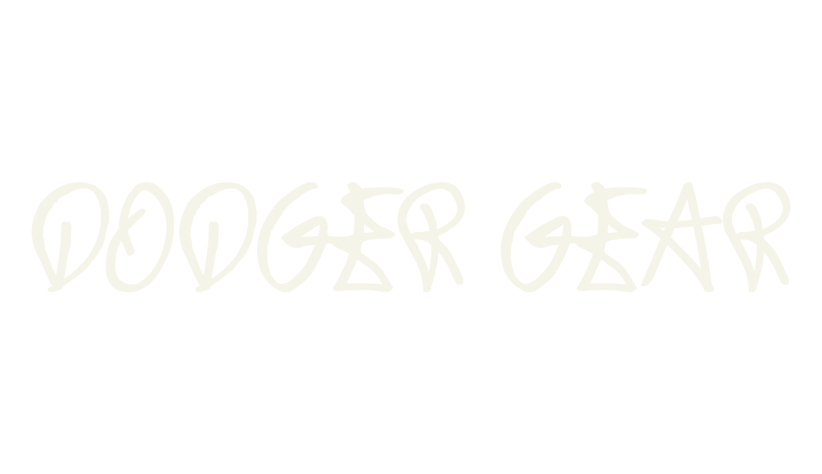 Dodger Gear, handwritten font preview