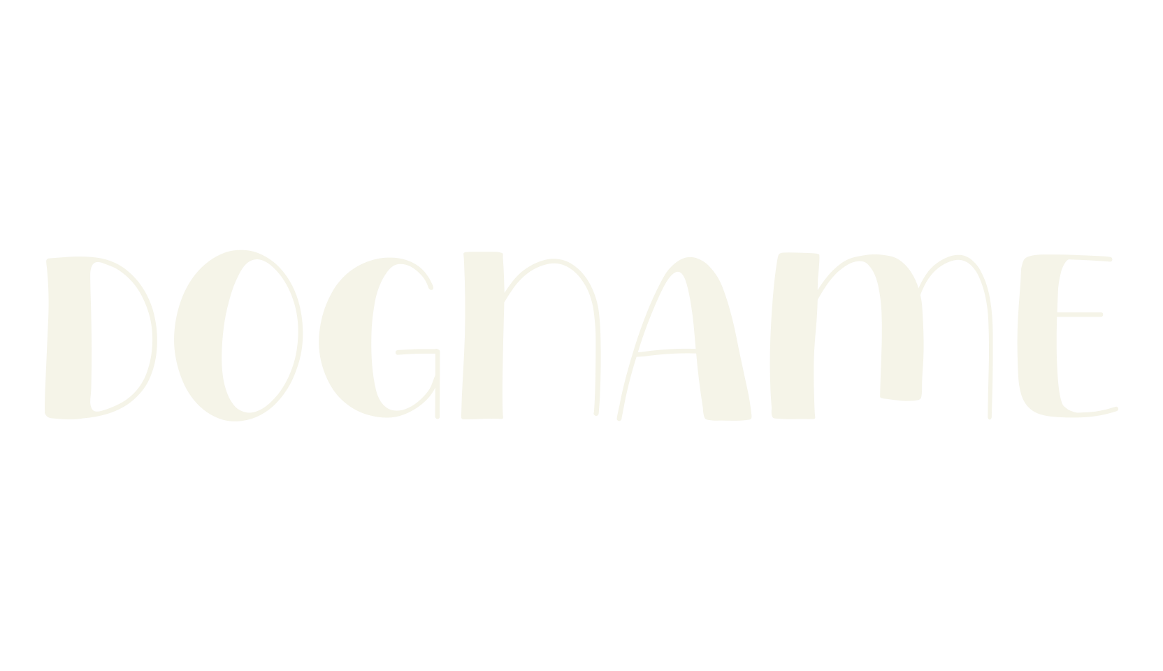 Dogname, handwritten font preview