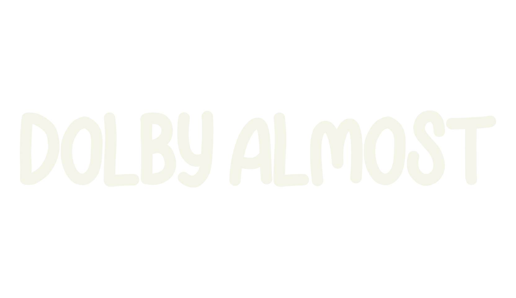 DOLBY ALMOST, wavy font preview