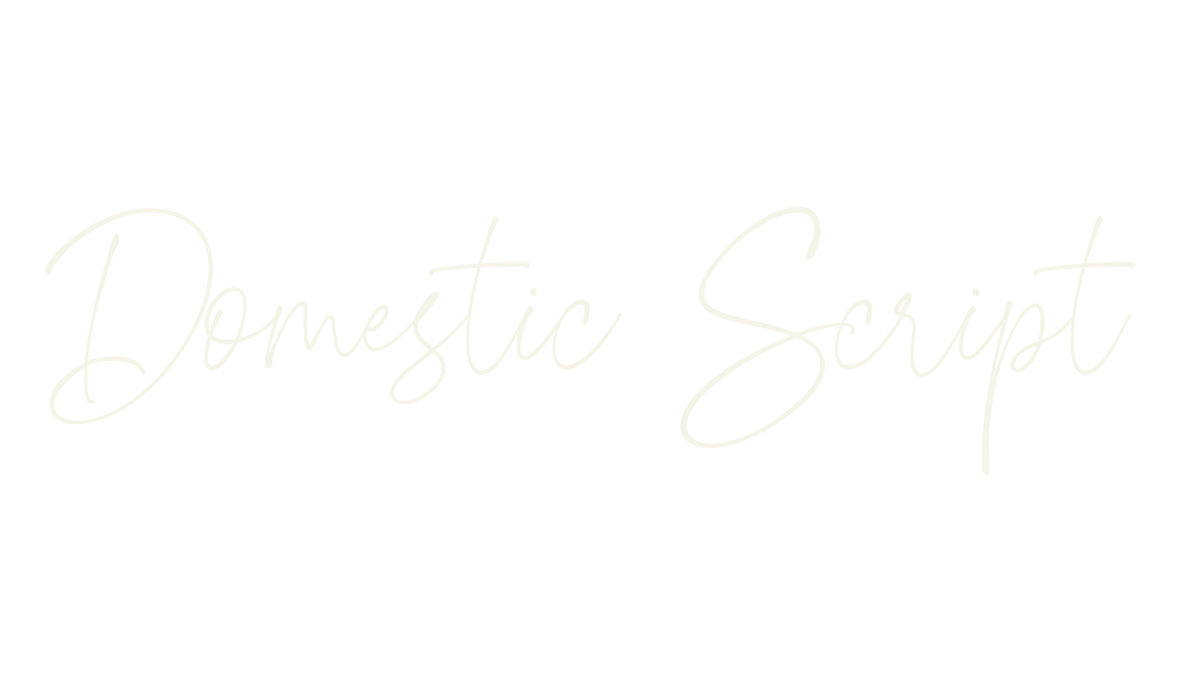 Domestic Script, cursive font preview