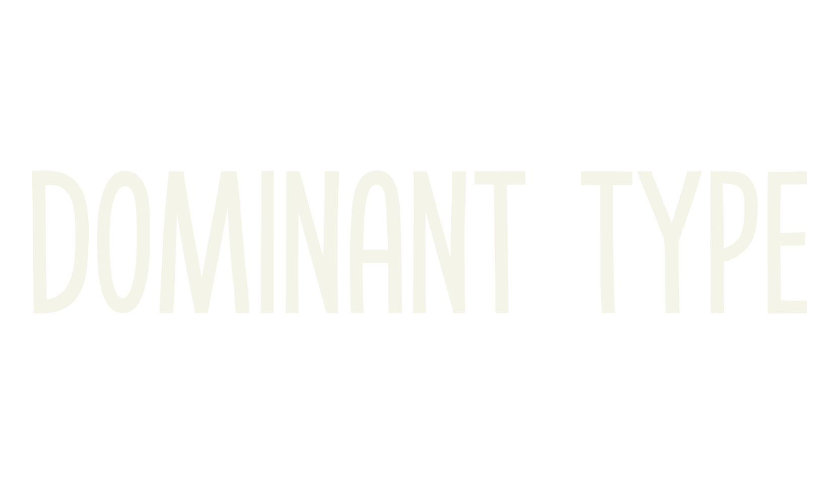 Dominant Type, sans font preview
