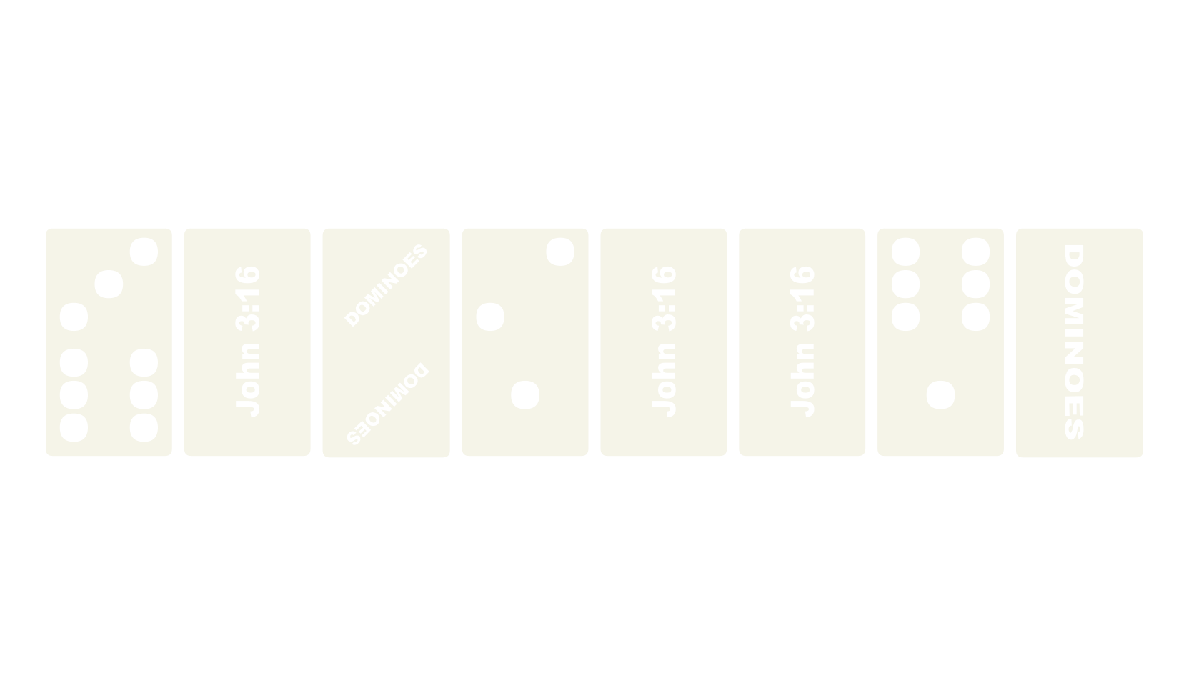 Dominoes, number font preview