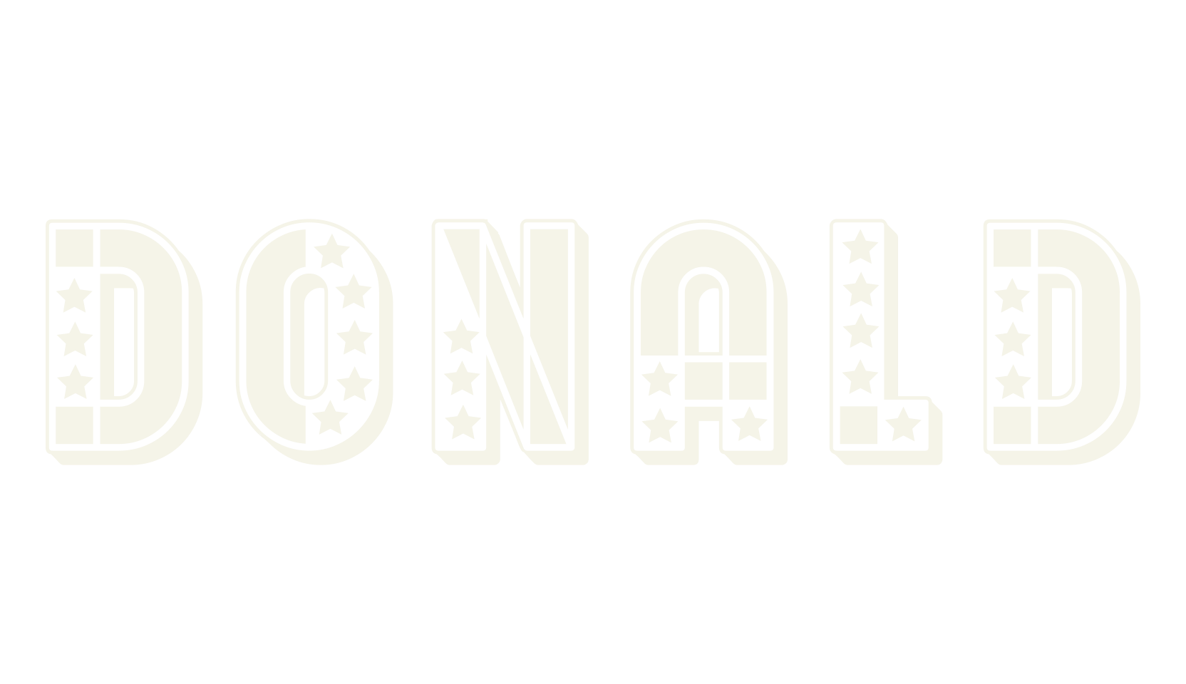 Donald, fancy font preview
