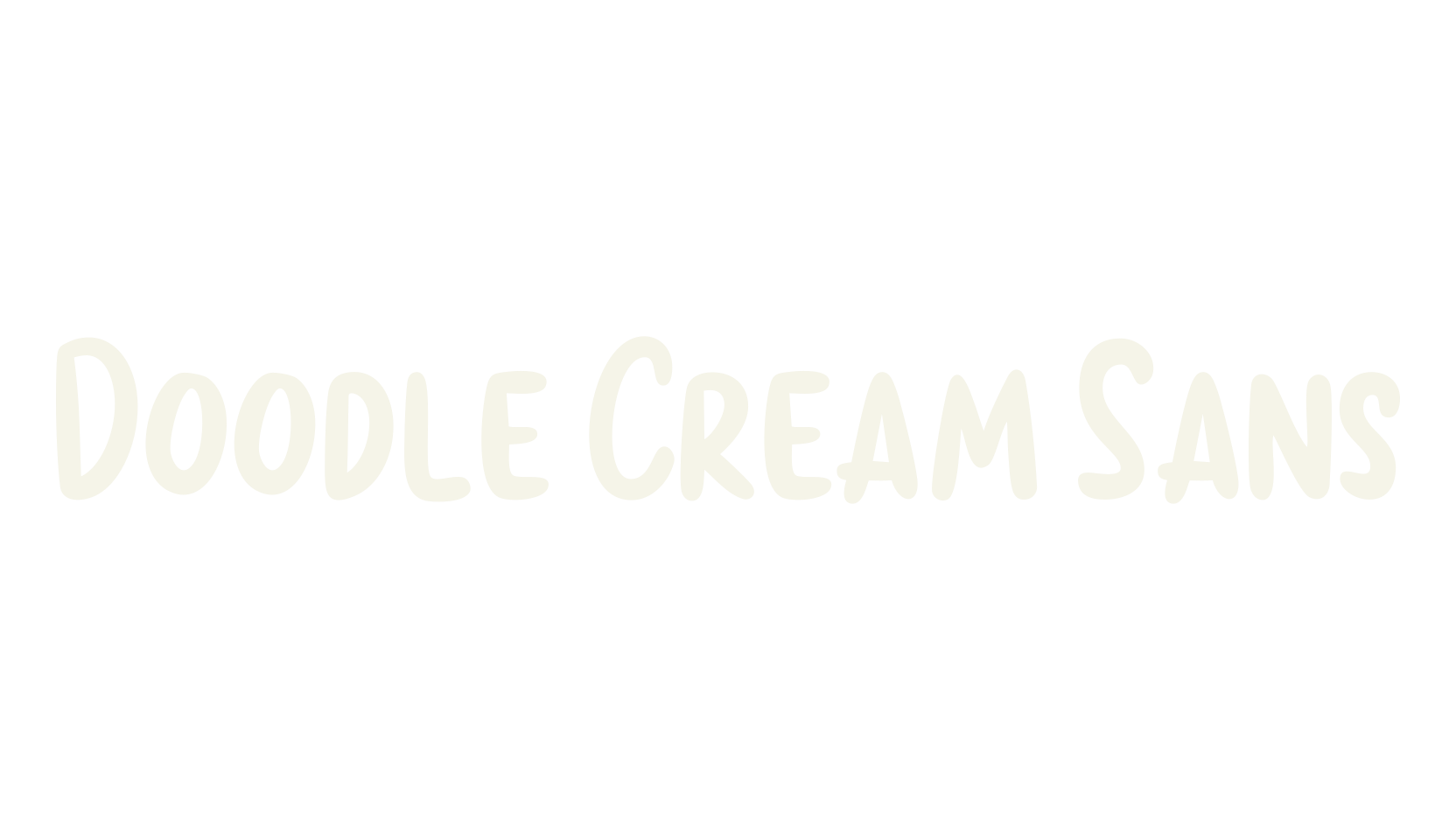 Doodle Cream Sans, fashion script font preview