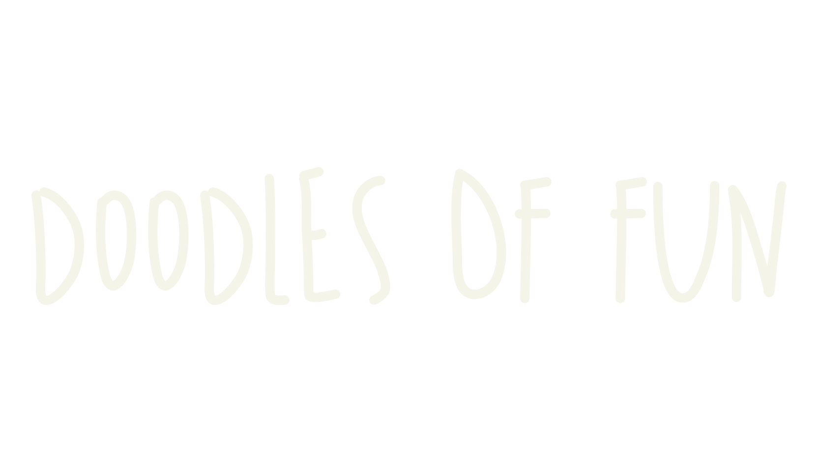 Doodles Of Fun, handwritten font preview