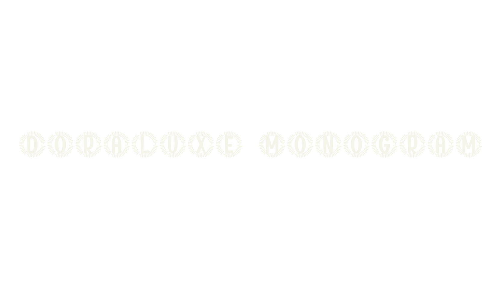 Doraluxe Monogram, monogram font preview