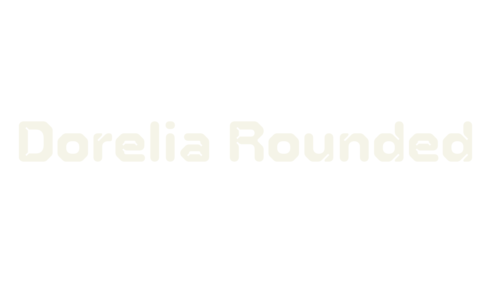 Dorelia Rounded, futuristic font preview