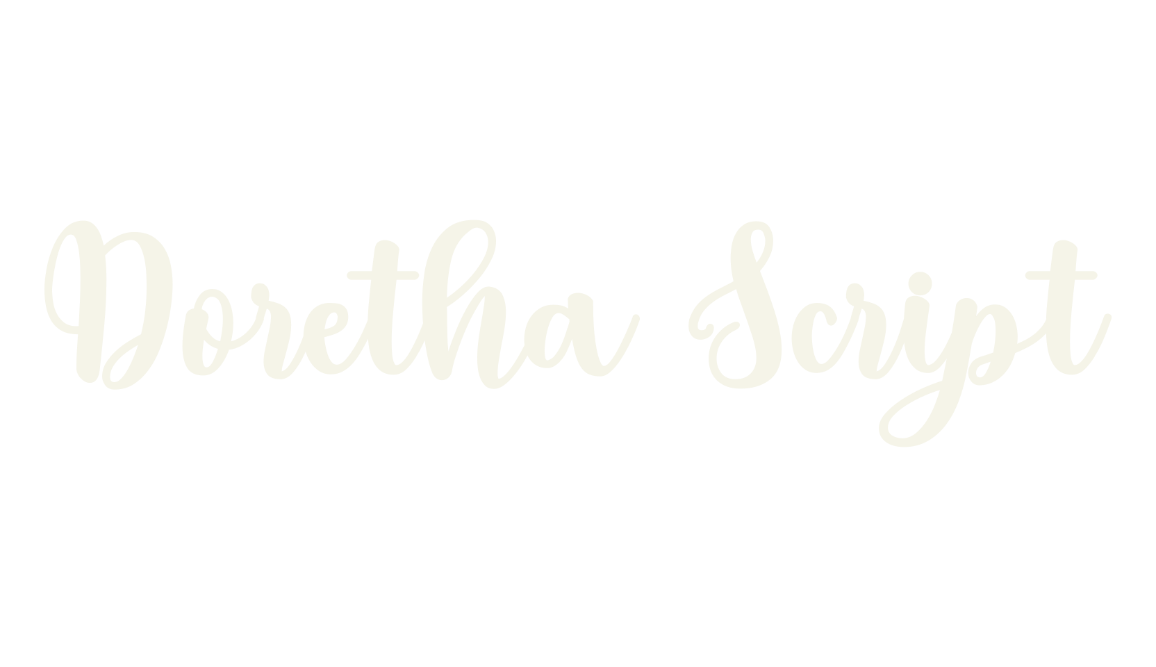 Doretha Script, script font preview