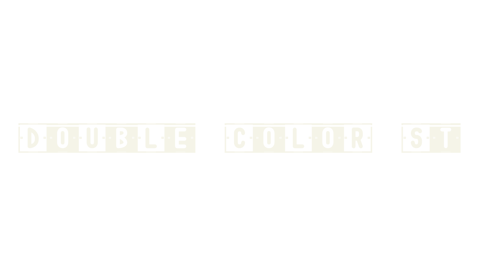 DoUbLe CoLoR St, fancy font preview