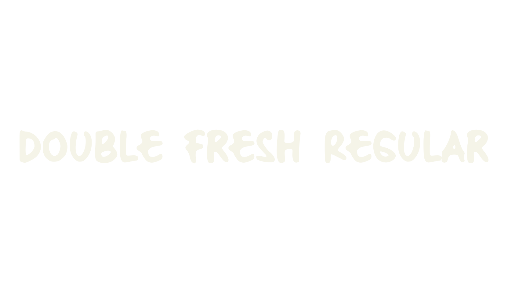 Double Fresh Regular, heading font preview