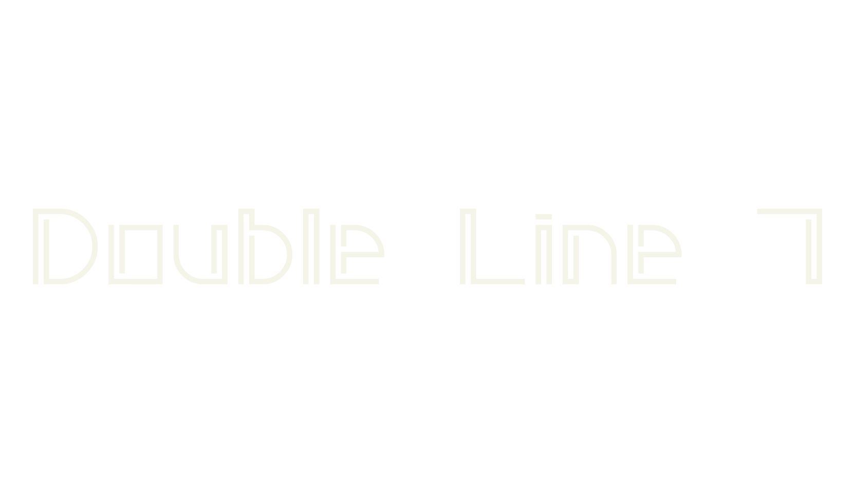 Double Line 7, decorative font preview