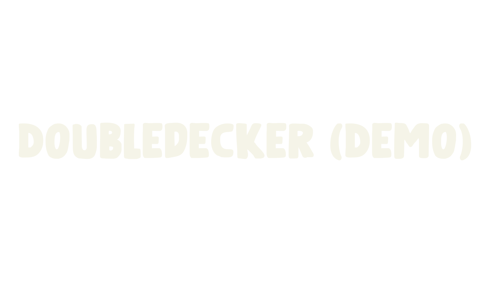 Doubledecker (Demo), display market font preview