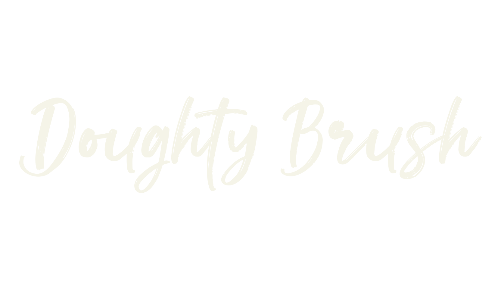 Doughty Brush, cool font preview